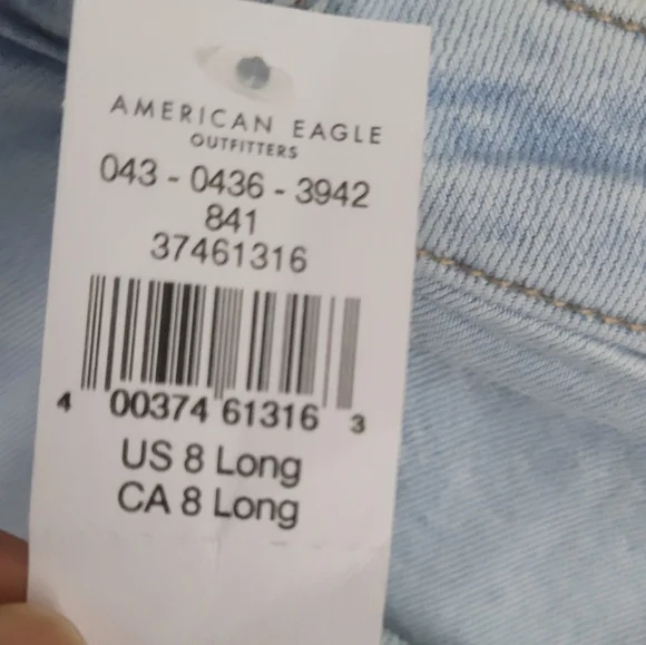 Mom Straight Stretch Light Blue Women's Jeans Size Us8 Long - Picture 10 of 10